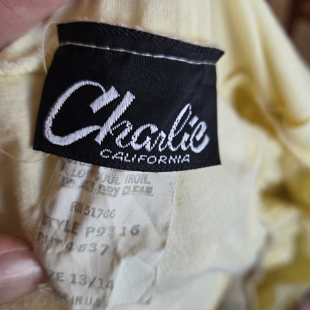 Vintage Pin-Up style Yellow Sleeveless Button-Down Dress - Picture 7 of 11